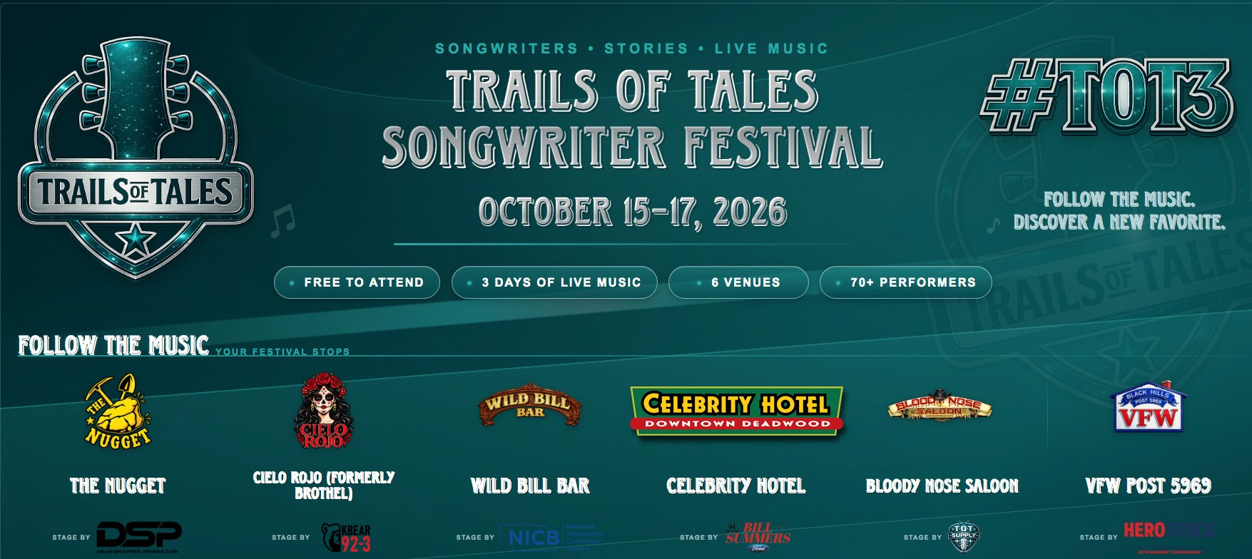 Trails of Tales Songwriter Festival Banner